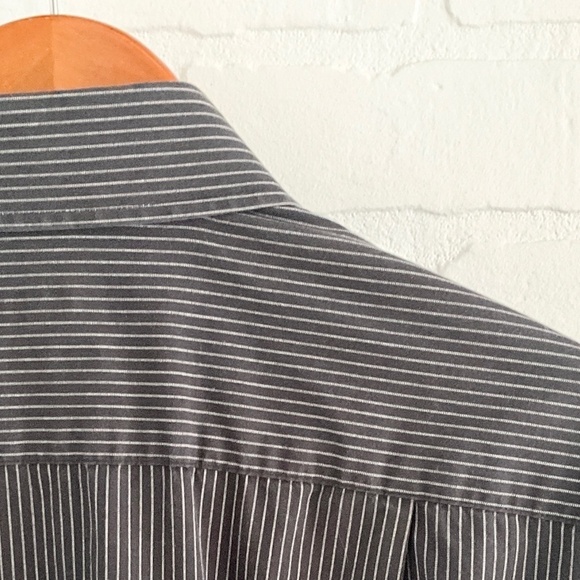 Balenciaga Men’s Button down shirt Pinstripe Black White 100% cotton FLAW XL - Picture 3 of 14